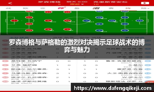 罗森博格与萨格勒的激烈对决揭示足球战术的博弈与魅力